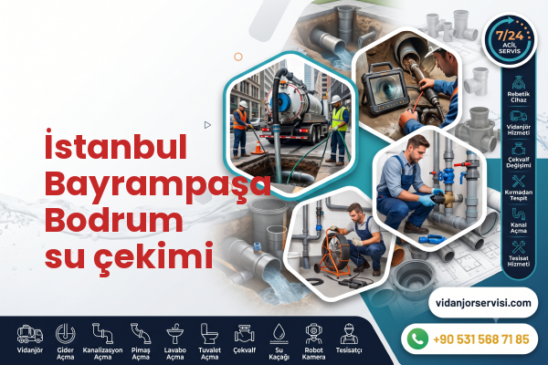İstanbul Bayrampaşa Bodrum su çekimi