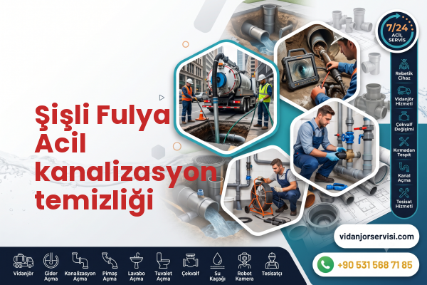 Şişli Fulya Acil kanalizasyon temizliği