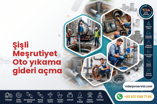 Şişli Meşrutiyet Oto yıkama gideri açma