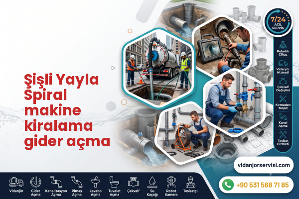 Şişli Yayla Spiral makine kiralama gider açma