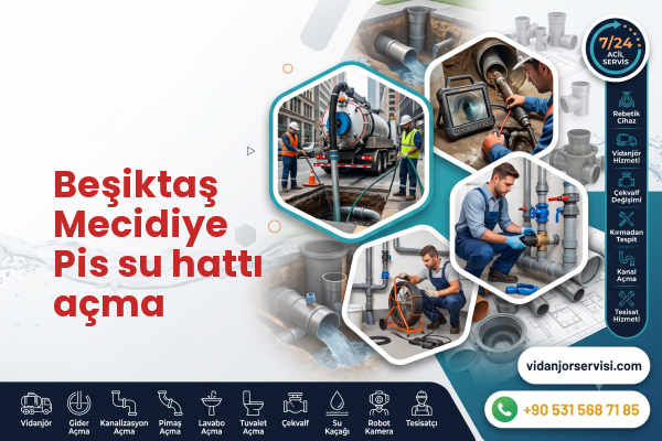 Beşiktaş Mecidiye Pis su hattı açma