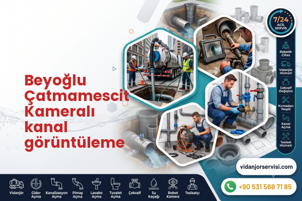 Beyoğlu Çatmamescit Kameralı kanal görüntüleme