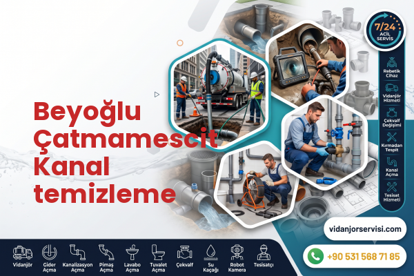 Beyoğlu Çatmamescit Kanal temizleme