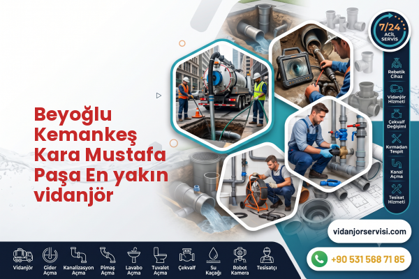 Beyoğlu Kemankeş Kara Mustafa Paşa En yakın vidanjör