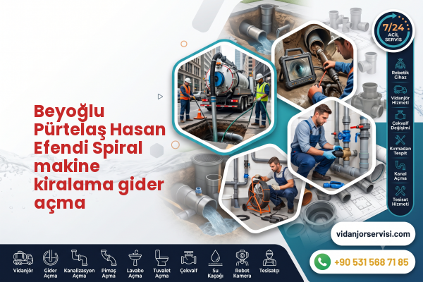 Beyoğlu Pürtelaş Hasan Efendi Spiral makine kiralama gider açma