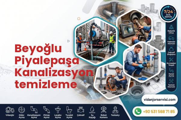 Beyoğlu Piyalepaşa Kanalizasyon temizleme