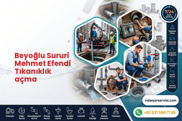 Beyoğlu Sururi Mehmet Efendi Tıkanıklık açma