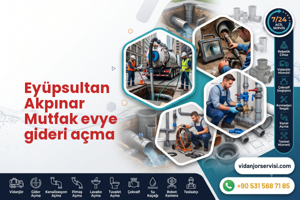 Eyüpsultan Akpınar Mutfak evye gideri açma