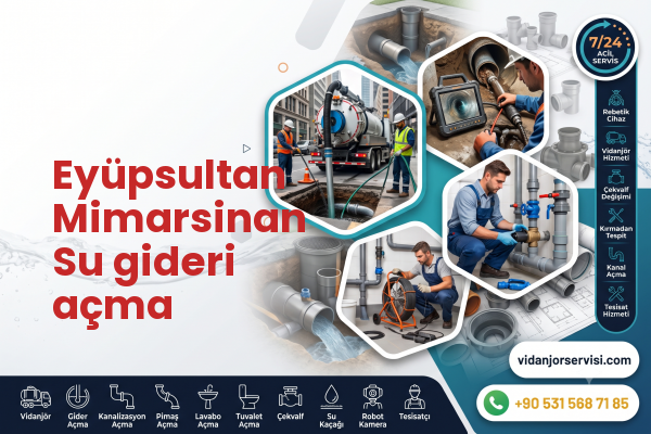 Eyüpsultan Mimarsinan Su gideri açma