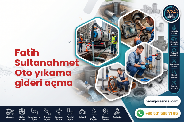 Fatih Sultanahmet Oto yıkama gideri açma