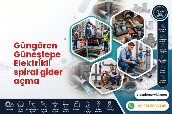 Güngören Güneştepe Elektrikli spiral gider açma