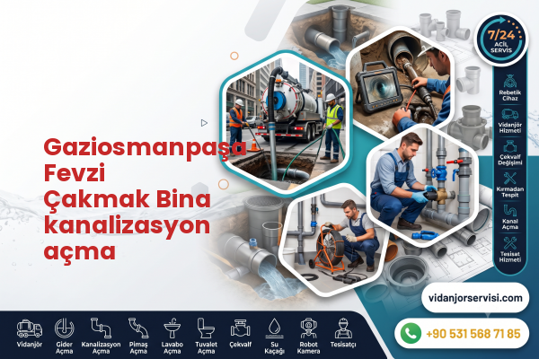 Gaziosmanpaşa Fevzi Çakmak Bina kanalizasyon açma