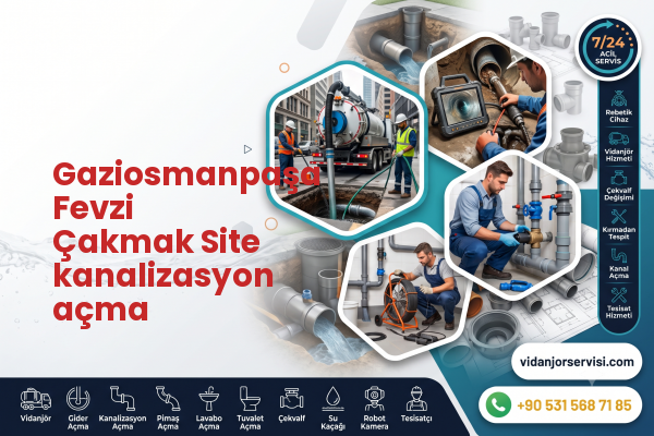 Gaziosmanpaşa Fevzi Çakmak Site kanalizasyon açma