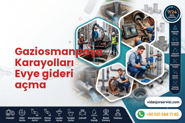 Gaziosmanpaşa Karayolları Evye gideri açma