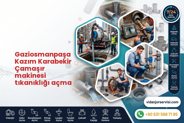 Gaziosmanpaşa Kazım Karabekir Çamaşır makinesi tıkanıklığı açma