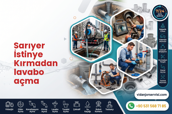 Sarıyer İstinye Kırmadan lavabo açma