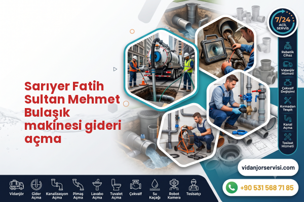 Sarıyer Fatih Sultan Mehmet Bulaşık makinesi gideri açma