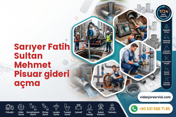 Sarıyer Fatih Sultan Mehmet Pisuar gideri açma