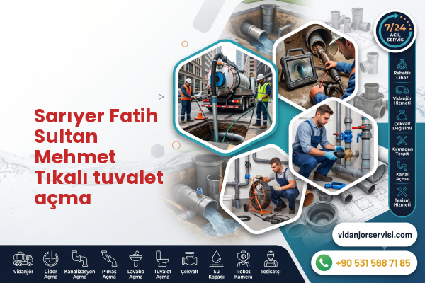 Sarıyer Fatih Sultan Mehmet Tıkalı tuvalet açma