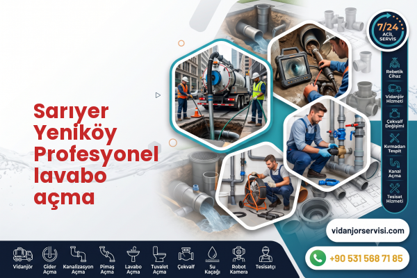Sarıyer Yeniköy Profesyonel lavabo açma